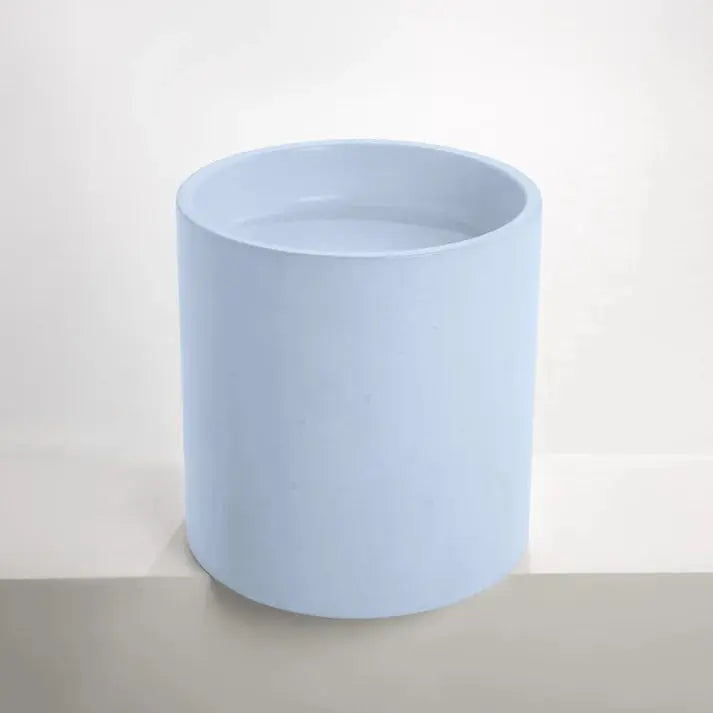 Concrete Polished Half Height Round Pedestal Basin Sticks and Stone Co