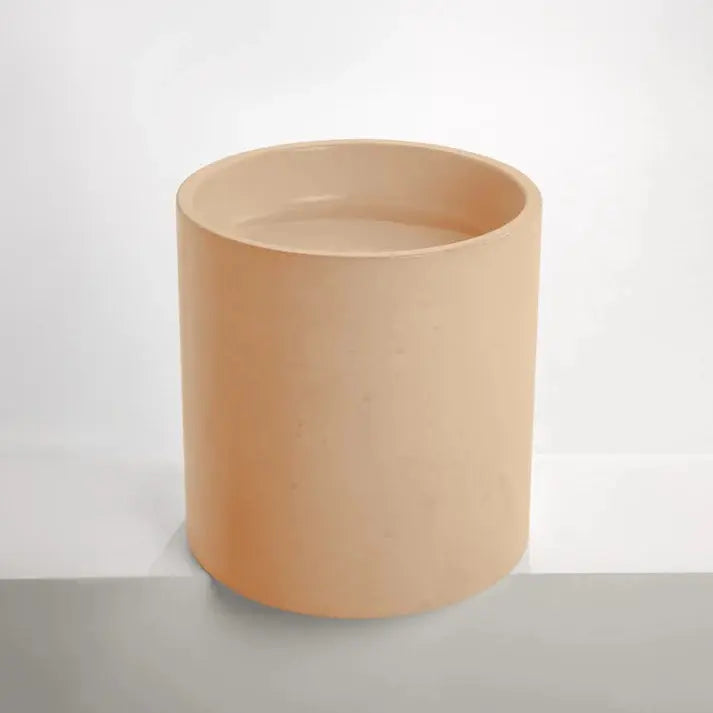 Concrete Polished Half Height Round Pedestal Basin Sticks and Stone Co