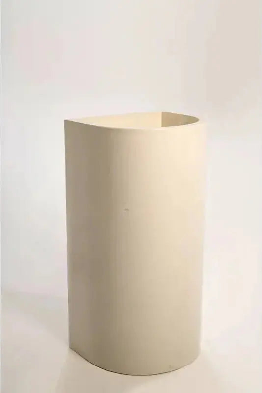 Concrete Polished Full Height Half Moon Pedestal Basin Sticks and Stone Co