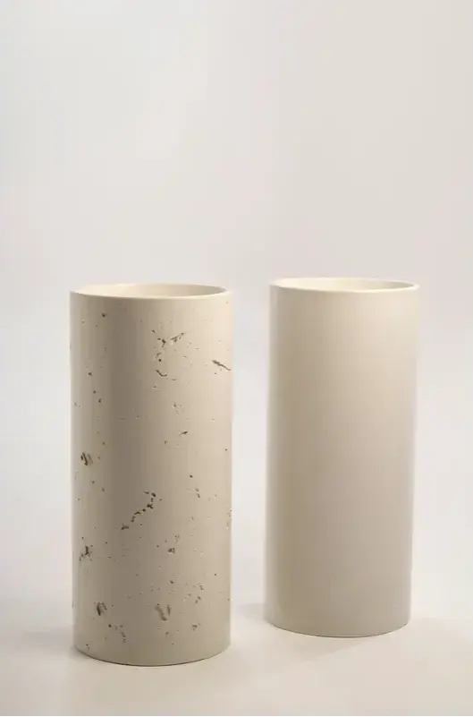 Concrete Textured Full Height Round Pedestal Basin Sticks and Stone Co
