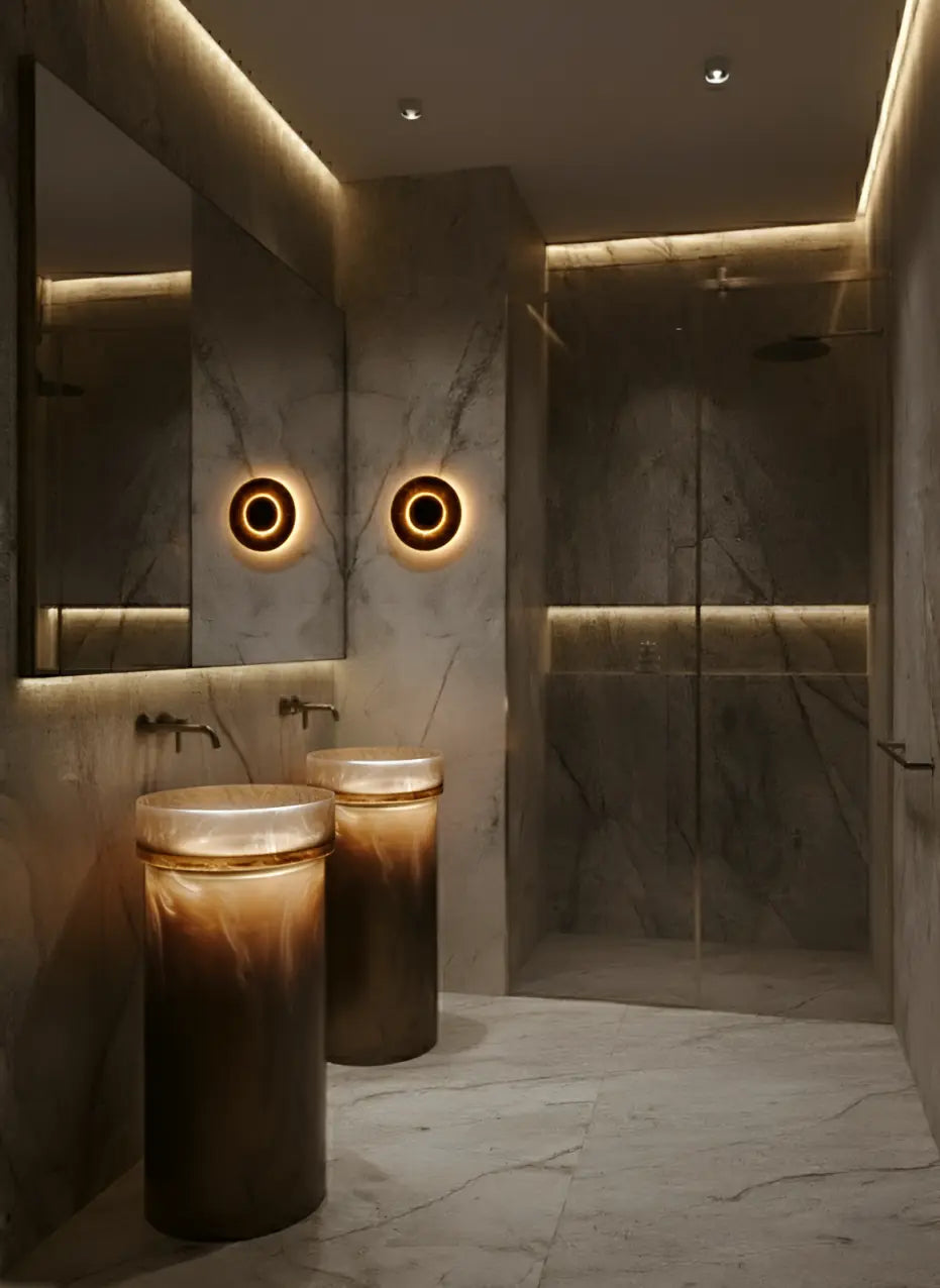 Oxyform™ Round Flush Wall Light The Basin Lab
