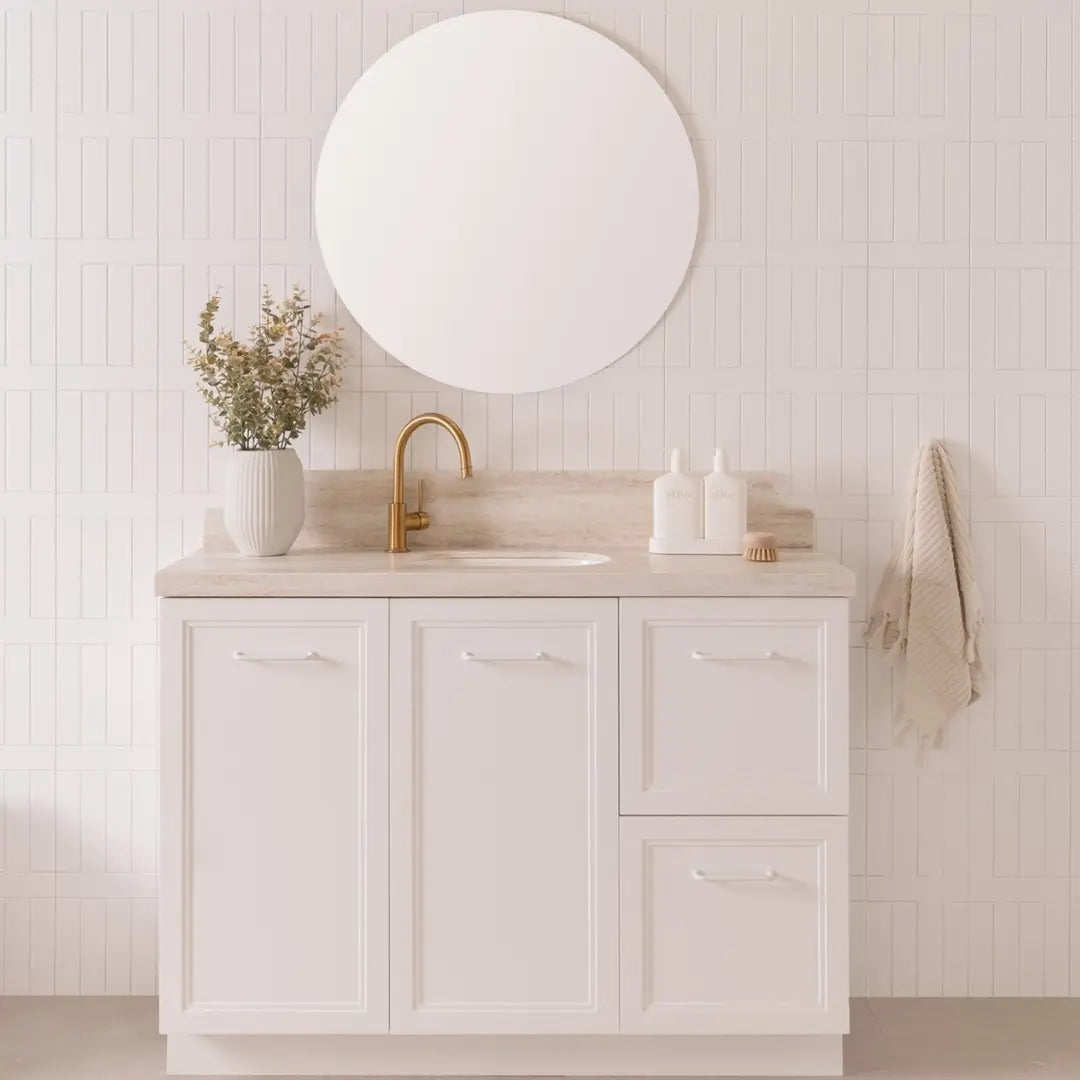 Mabel Ensuite (390mm depth) Door & Drawer Vanity with stone top - wall hung or freestanding ADP