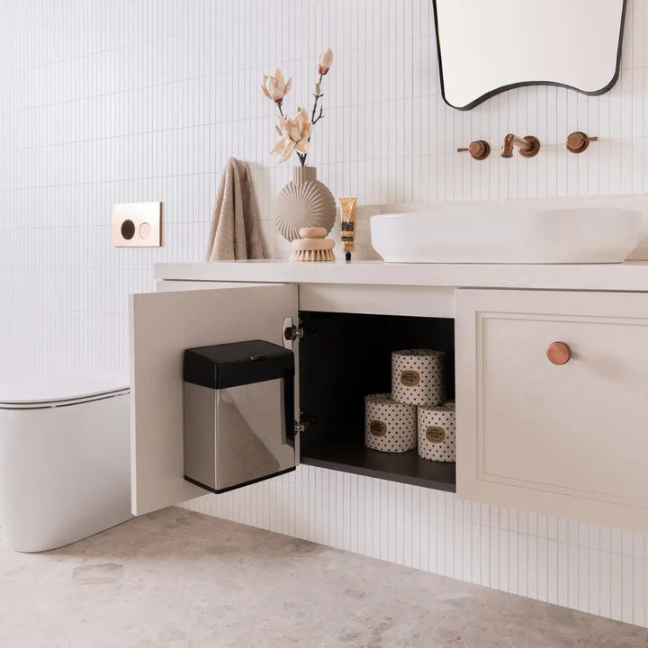 Mabel Ensuite (390mm depth) Door &amp; Drawer Vanity with stone top - wall hung or freestanding ADP