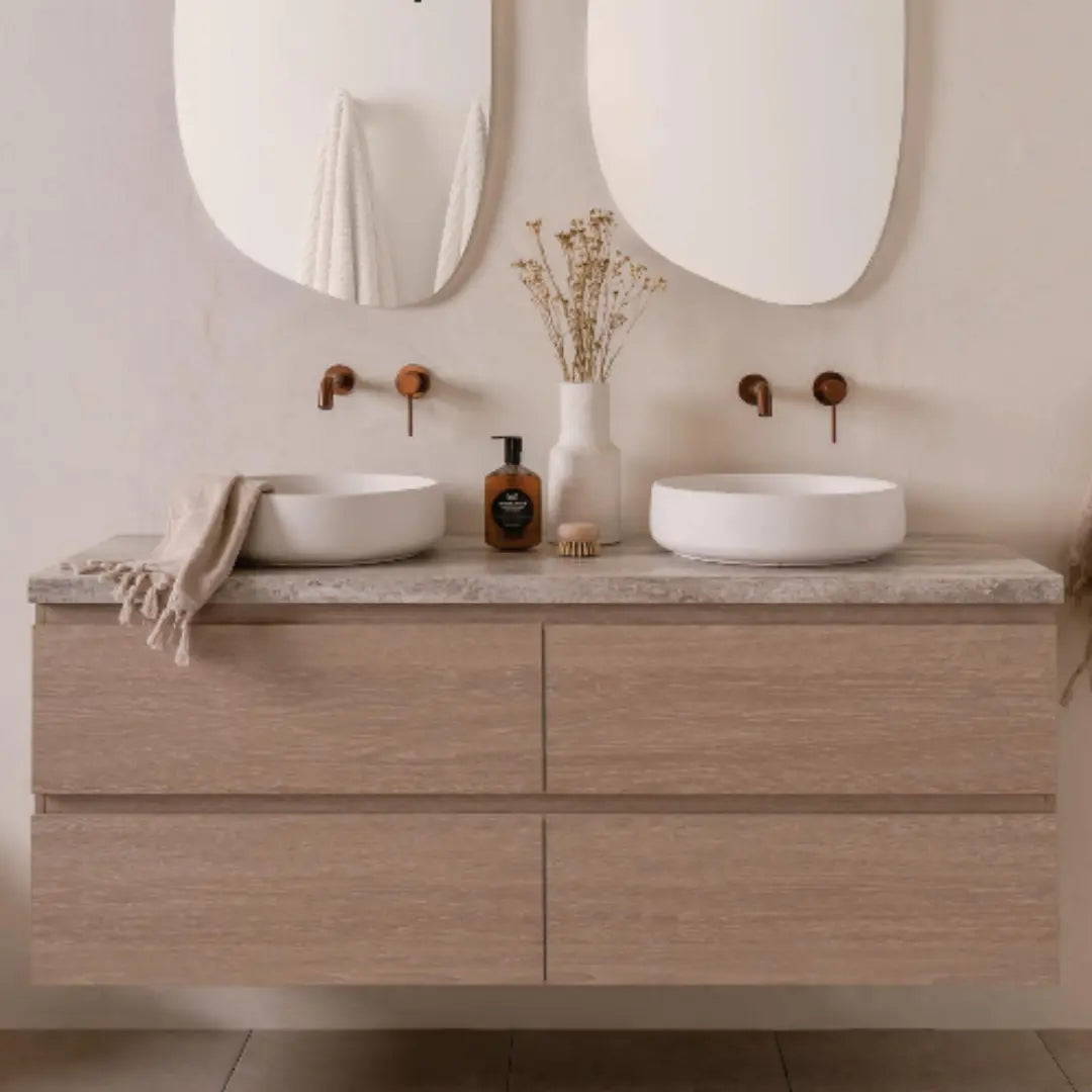 Glacier Full Depth, All Drawer Vanity with stone top LITE model ADP