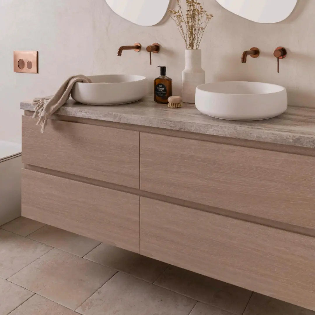 Glacier Full Depth, All Drawer Vanity with stone top LITE model ADP