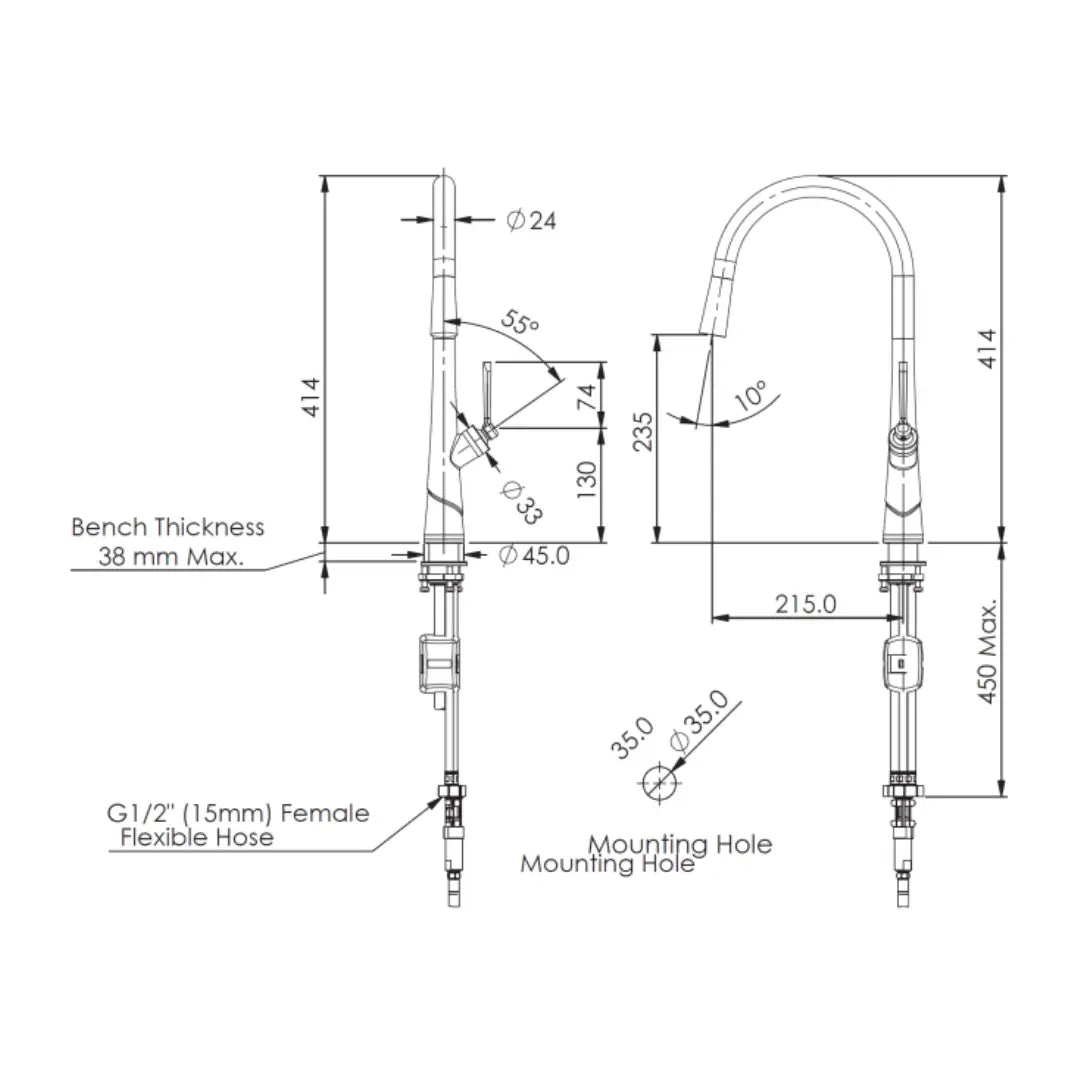 Lustro Kontact™ Pull-Down Sink Mixer Greens