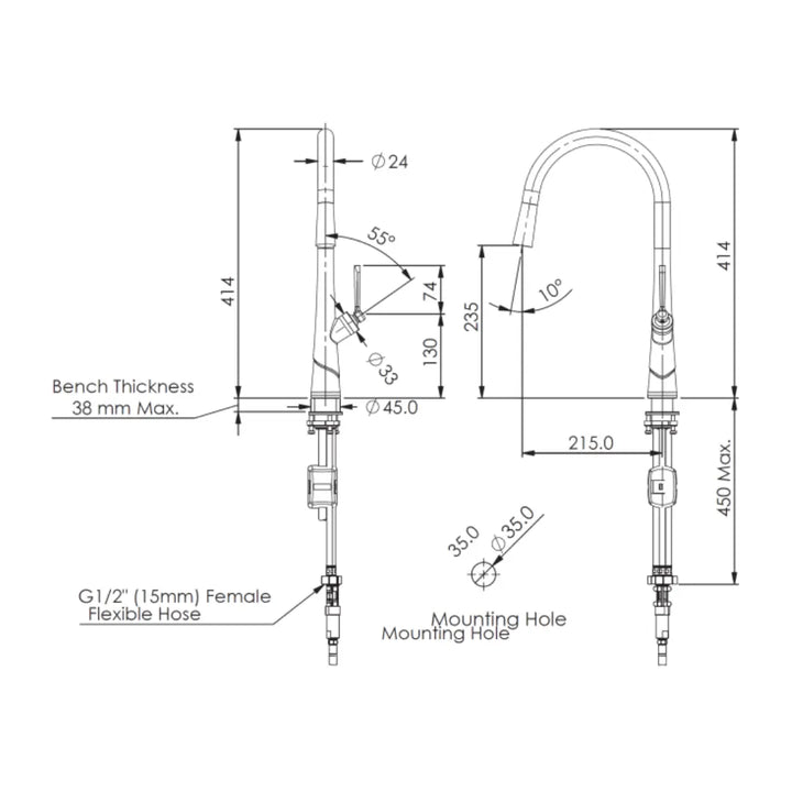 Lustro Kontact™ Pull-Down Sink Mixer Greens