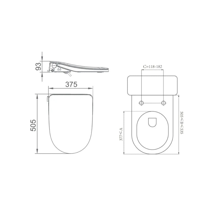 Thea Standard Bidet Seat Alex Group Aus