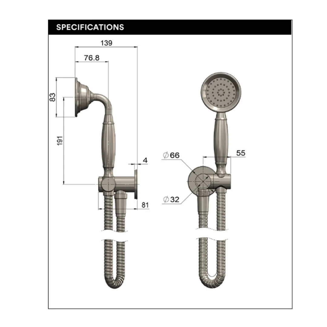 Harrington Hand Shower on Swivel Bracket Meir