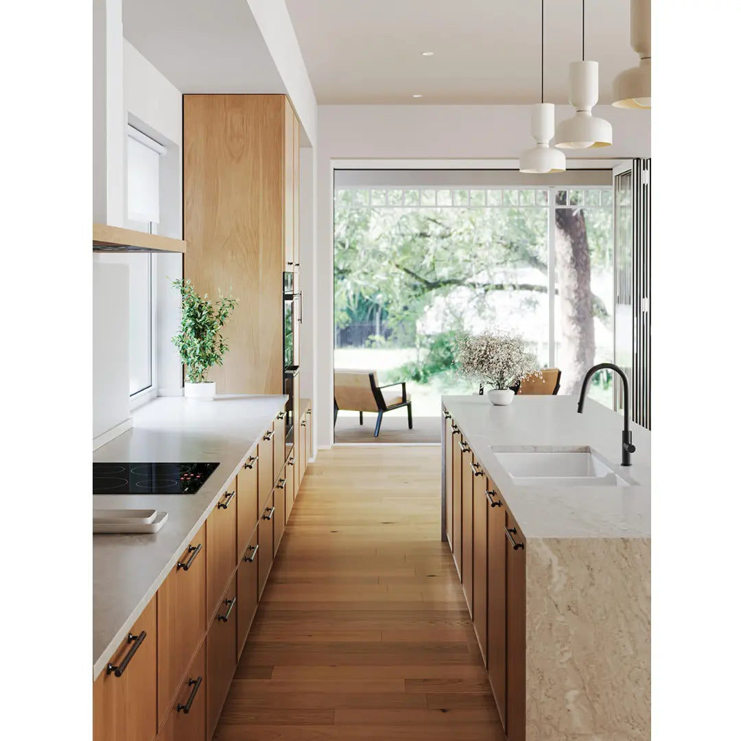 Cuisine 93 x 48 One and a Half Bowl Inset / Undermount Fine Fireclay Gloss White Sink Turner Hastings