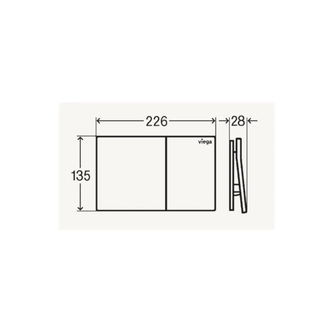 Viega Visign More 200 Angled Flush Plate Fienza