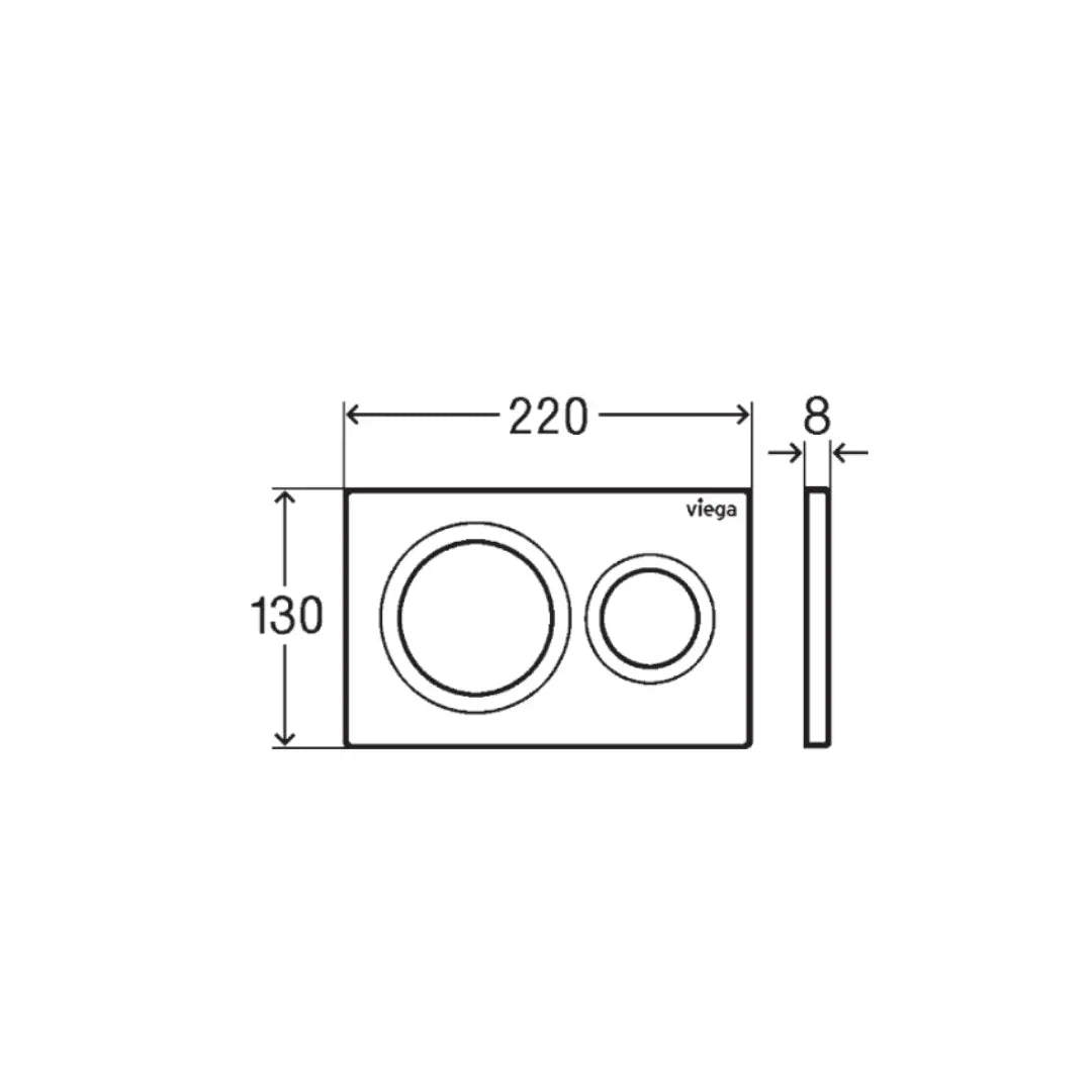 Viega Visign Style20 Round Button Flush Plate Fienza