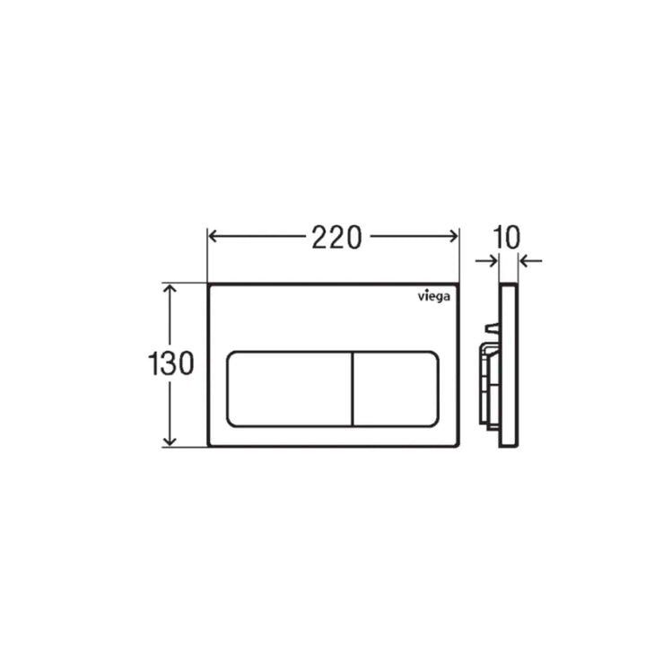 Viega Visign Life5 Soft Rectangular Button Flush Plate Fienza