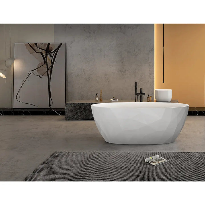 Leila Diamante Freestanding acrylic Bath matte white 1700mm BNK