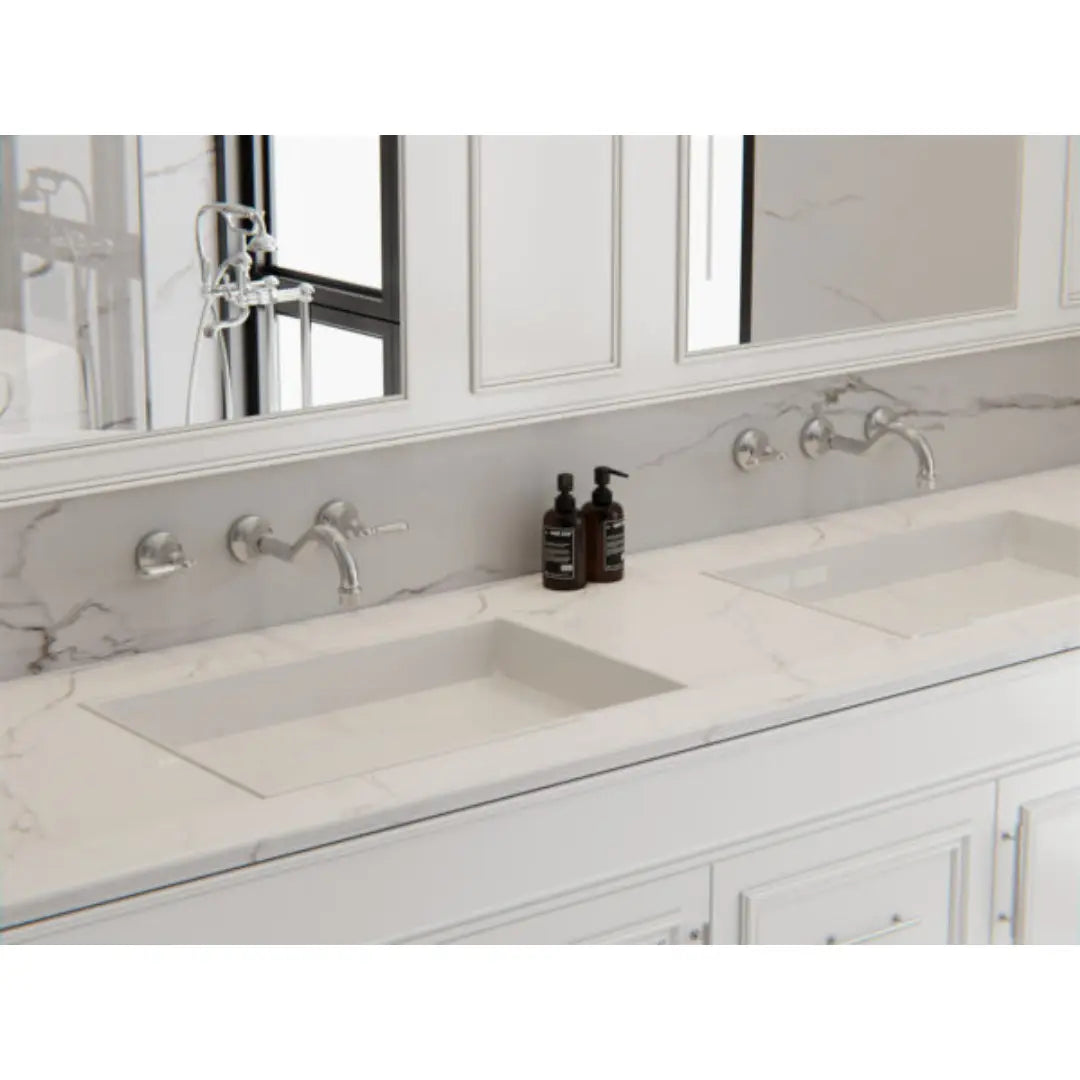 York Wall Basin Set with Metal or Porcelain Handle Nero tapware