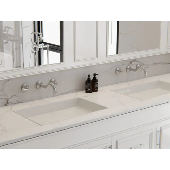 York Wall Basin Set with Metal or Porcelain Handle Nero tapware