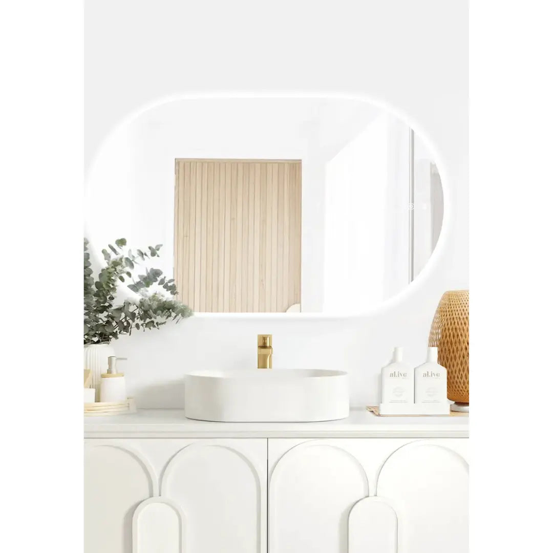 Noosa LED pill shaped mirror Otti Australia