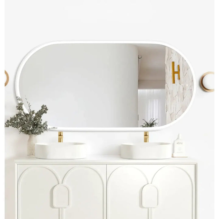 Noosa LED pill shaped mirror Otti Australia