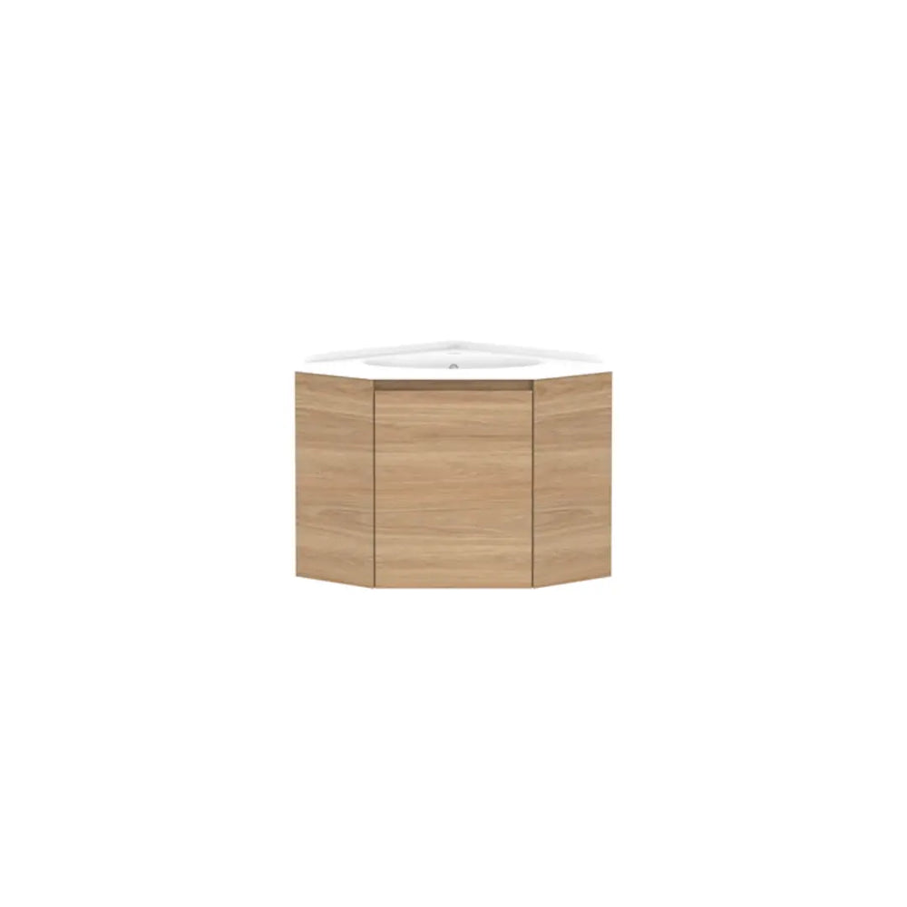 Glacier Corner Vanity with cast marble or benchtop - Wall Hung ADP