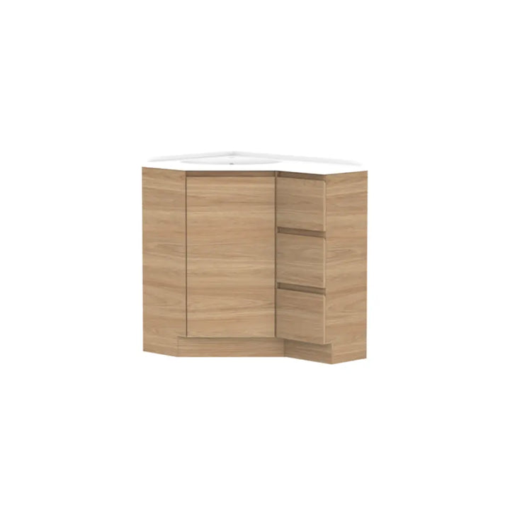 Glacier Corner Vanity with cast marble or benchtop - Freestanding ADP