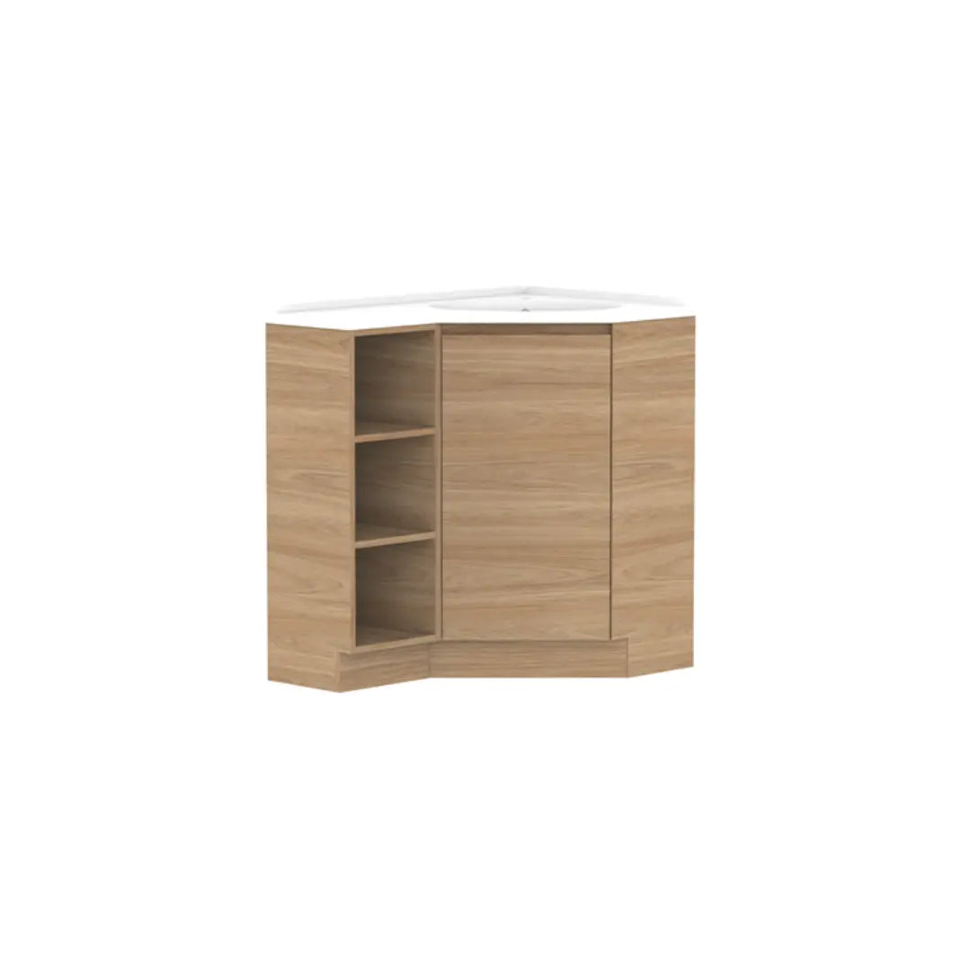 Glacier Corner Vanity with cast marble or benchtop - Freestanding ADP