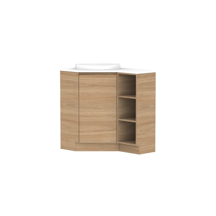 Glacier Corner Vanity with cast marble or benchtop - Freestanding ADP