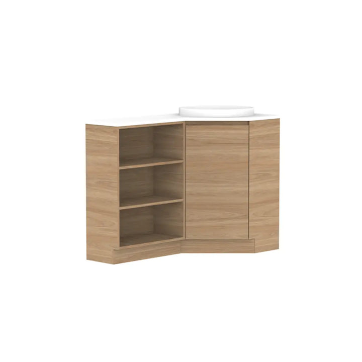 Glacier Corner Vanity with cast marble or benchtop - Freestanding ADP