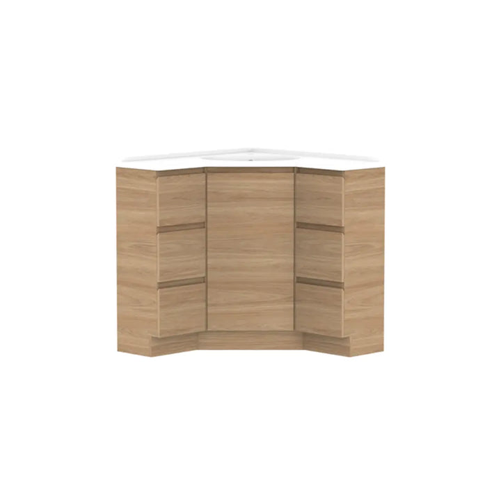 Glacier Corner Vanity with cast marble or benchtop - Freestanding ADP