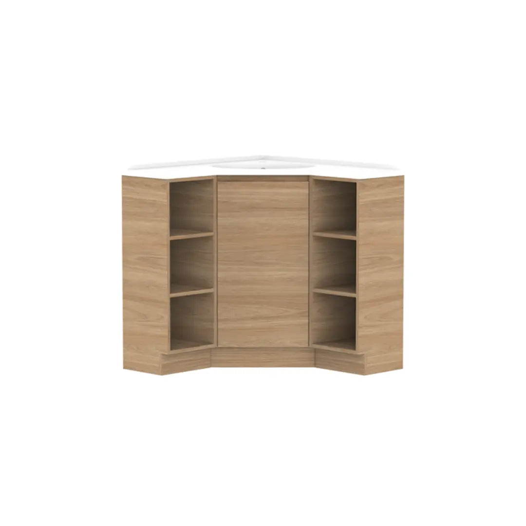 Glacier Corner Vanity with cast marble or benchtop - Freestanding ADP