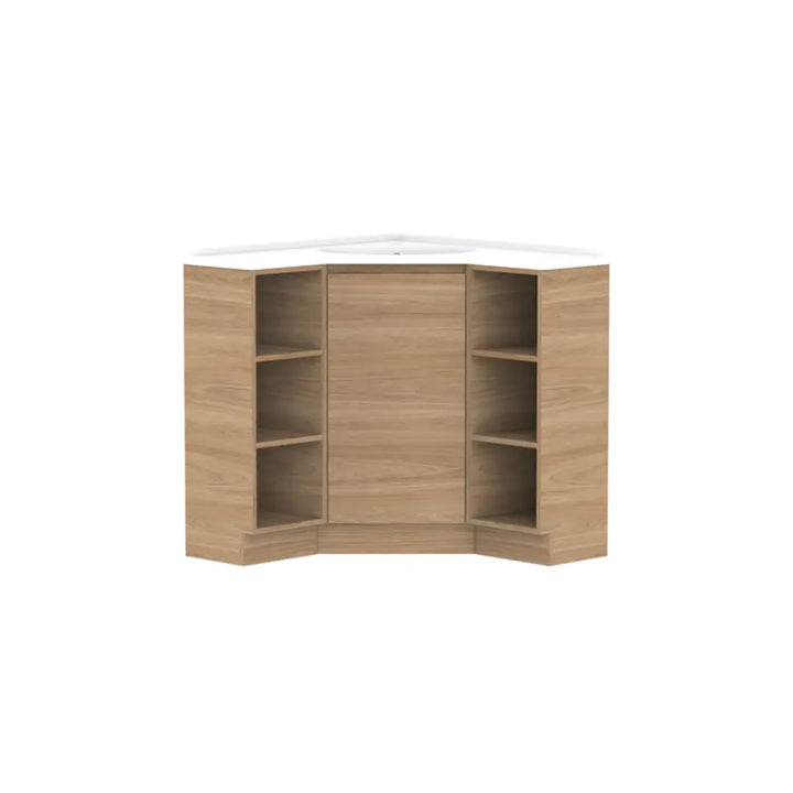 Glacier Corner Vanity with cast marble or benchtop - Freestanding ADP