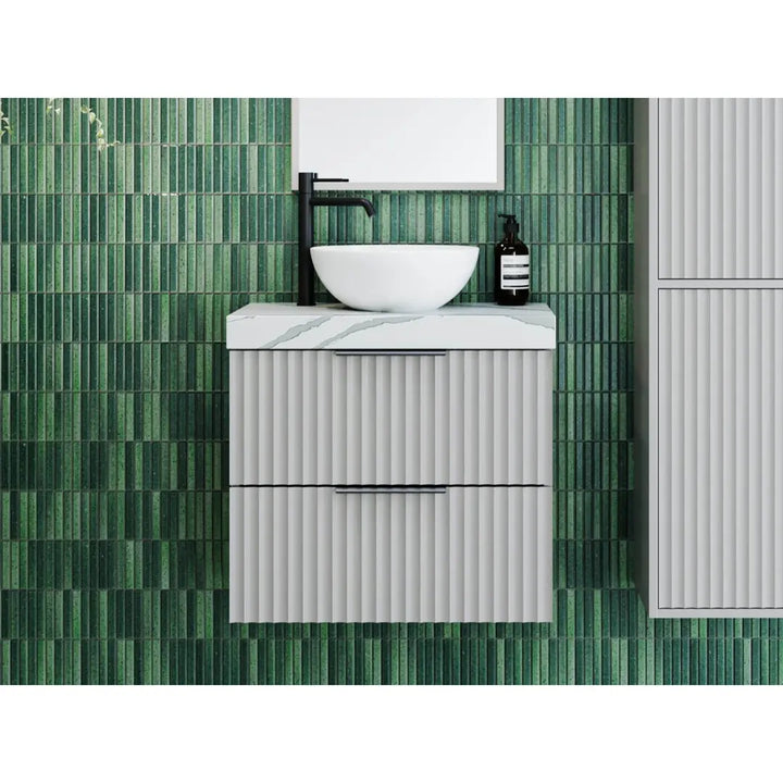 Billie Ensuite Vanity (360mm depth) with silk surface top and above counter or undermount basin - wall hung or freestanding Timberline