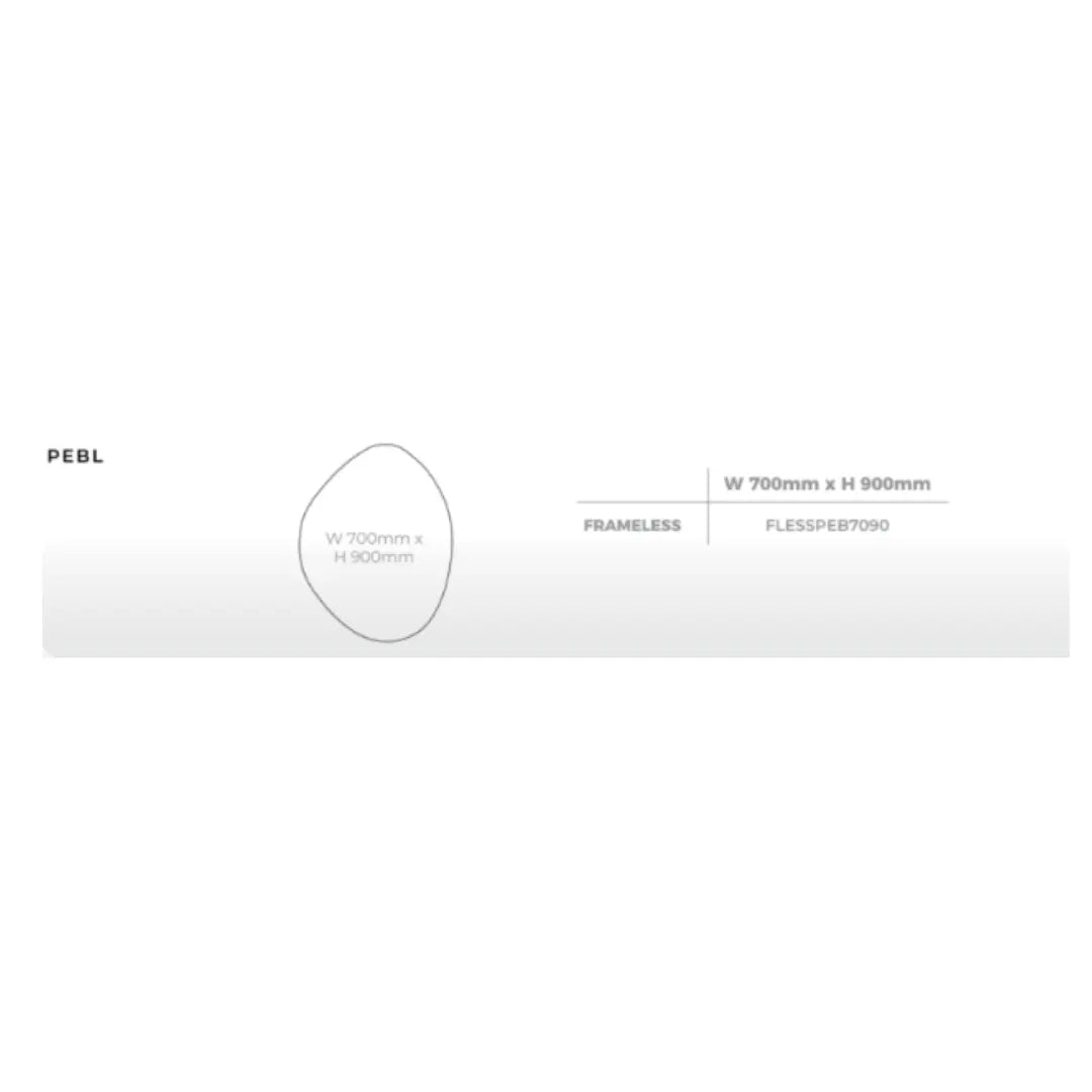 PEBL - FLESS Led Mirror 700W x 900H Radiant Heating