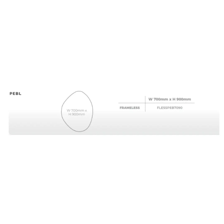 PEBL - FLESS Led Mirror 700W x 900H Radiant Heating