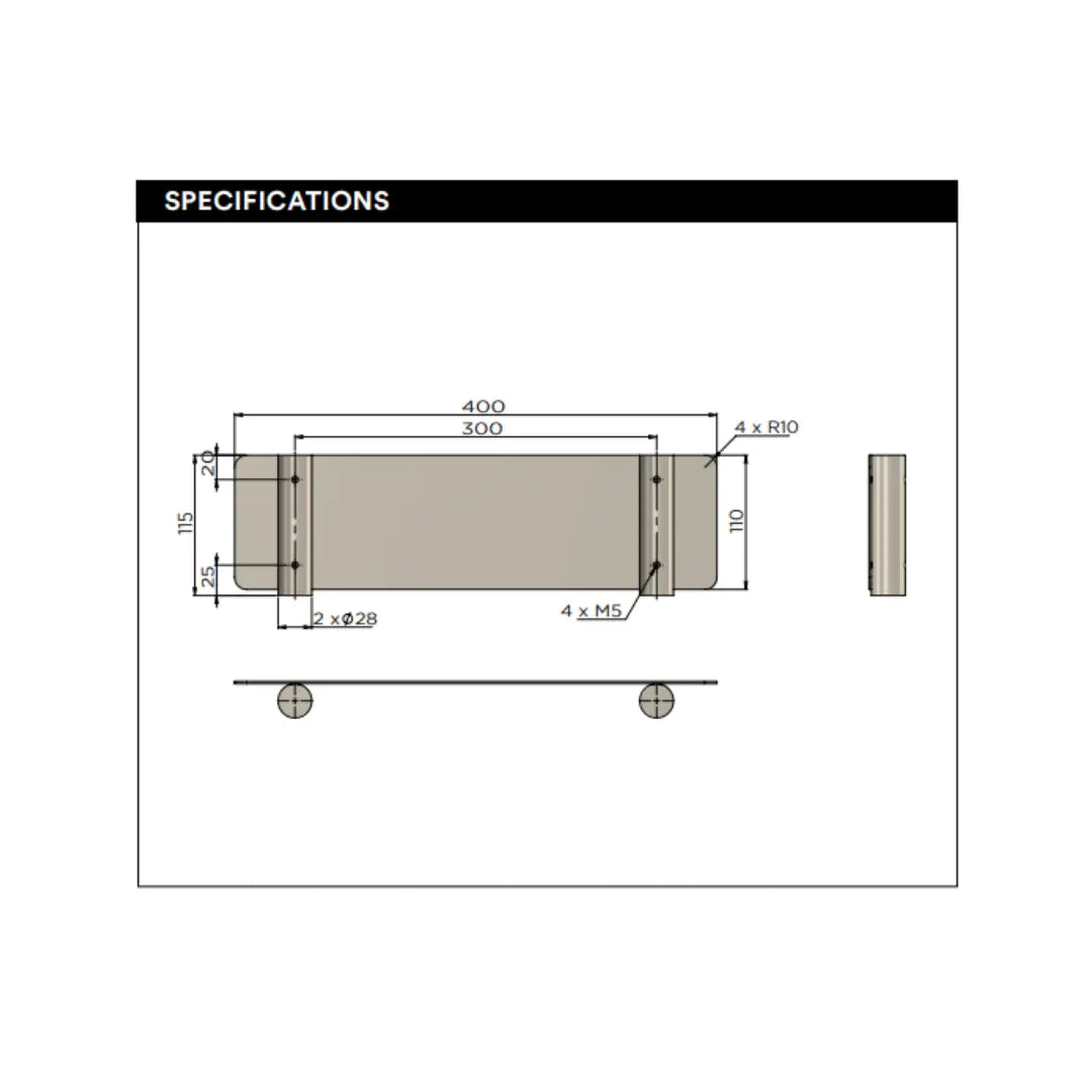 Curvaé Shower Shelf 400mm Meir