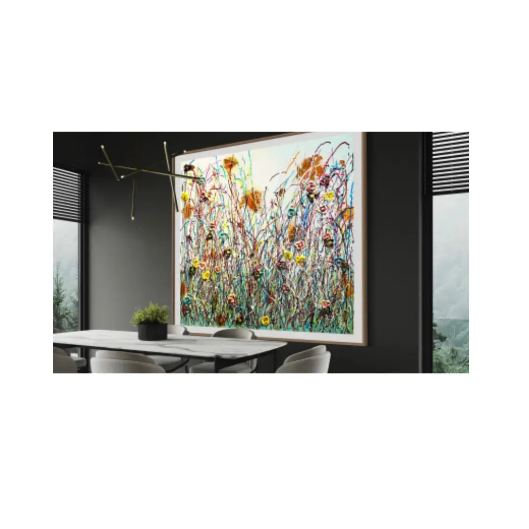 "Shine Bright!!" 150 cm x 150 cm, Mixed media, Oak frame Collie Crawford