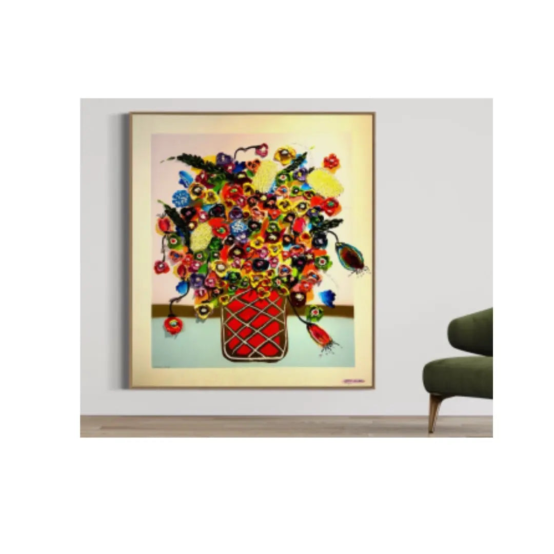 "Sweet Thing!" 142 cm x 117 cm, Mixed media, Oak frame Collie Crawford