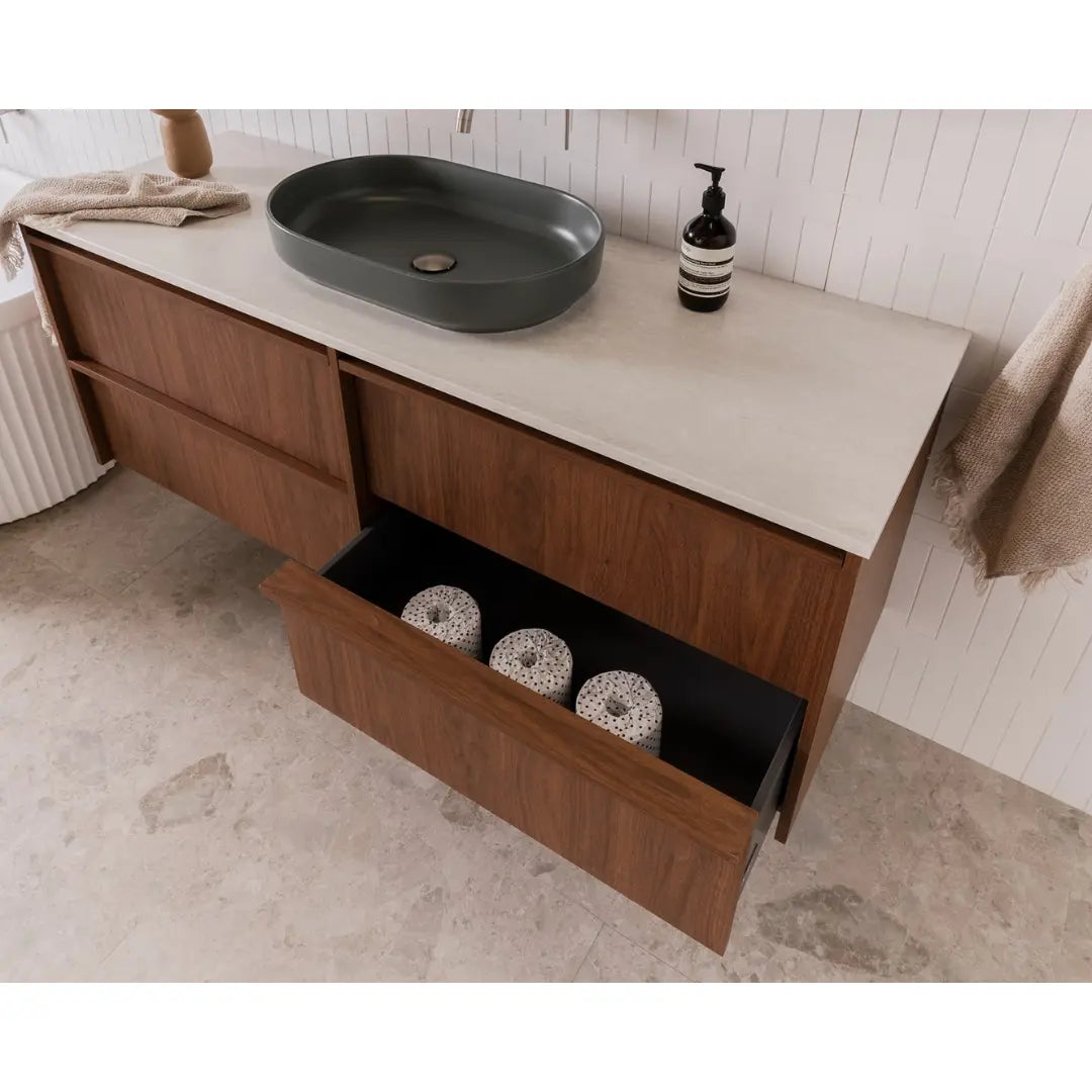 Eli All Drawer Vanity with stone top - wall hung or freestanding ADP