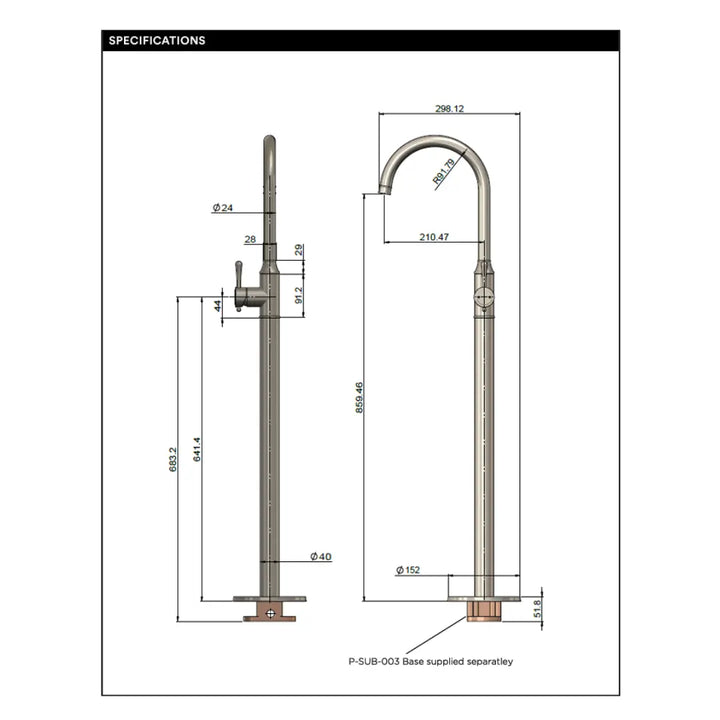 Harrington Freestanding Bath Mixer Meir
