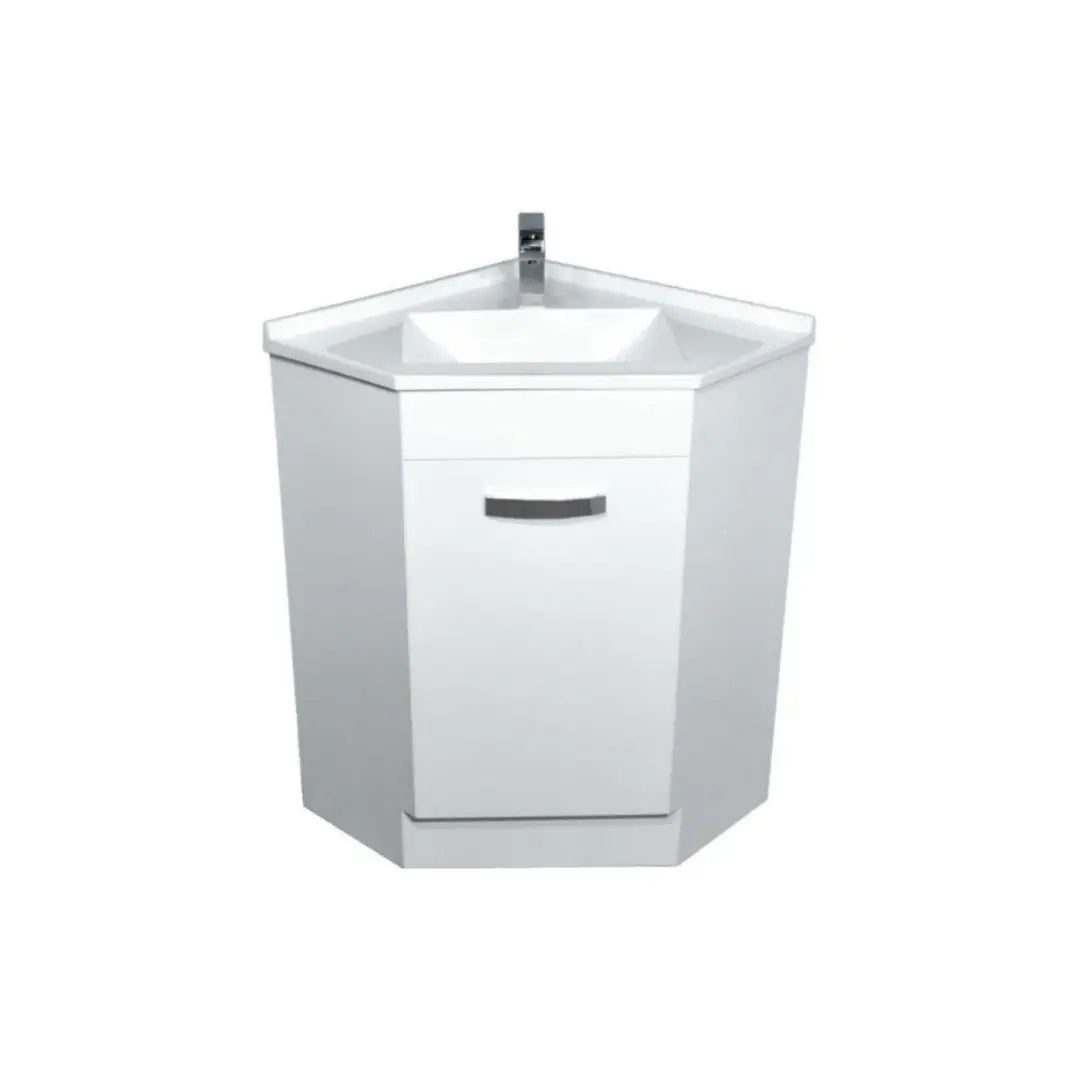 Corner 600 x 600mm Vanity with polymarble top Fienza
