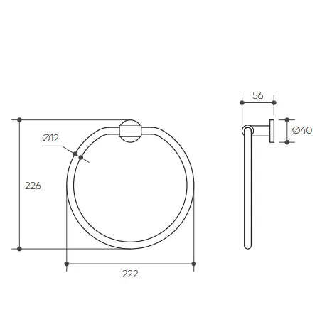 Argia Hand Towel Ring Lucent