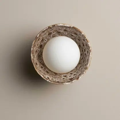 Robert Gordon Ceramic Wall Bowl Sconce Light / White Ochre Robert Gordon