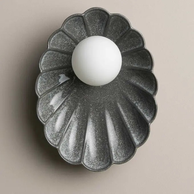 Robert Gordon Ceramic Wall Oyster Sconce Light / Storm Robert Gordon