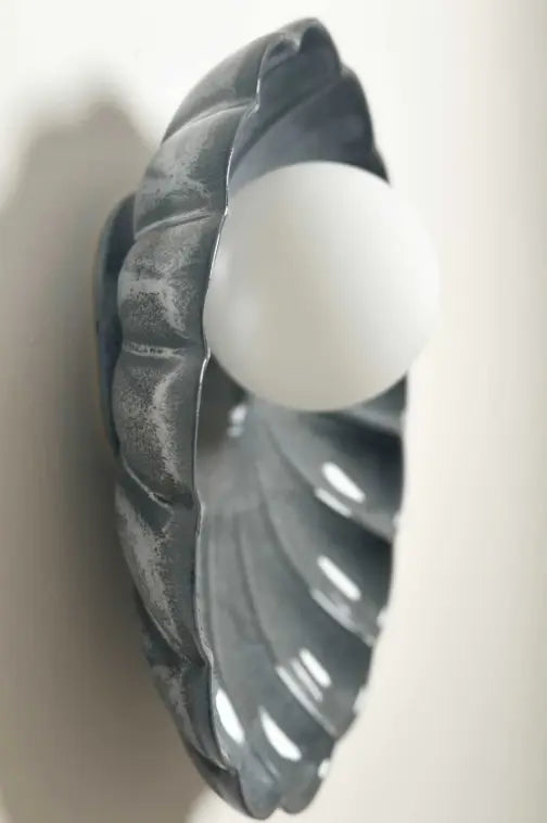 Robert Gordon Ceramic Wall Oyster Sconce Light / Storm Robert Gordon