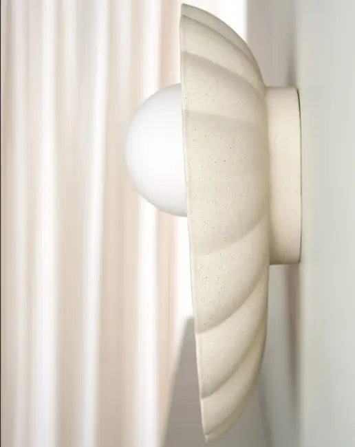 Robert Gordon Ceramic Wall Oyster Sconce Light / Stone Robert Gordon