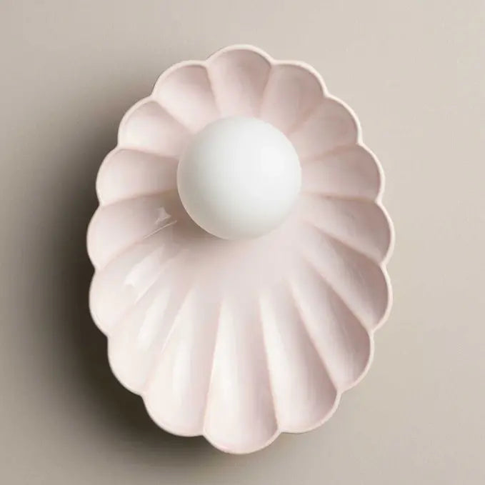 Robert Gordon Ceramic Wall Oyster Sconce Light / Rose Quartz Robert Gordon