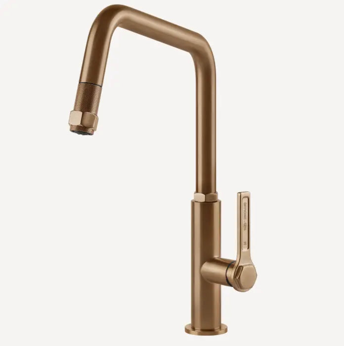 Gessi Officine Square Goose Neck Pull Out Mixer Gessi