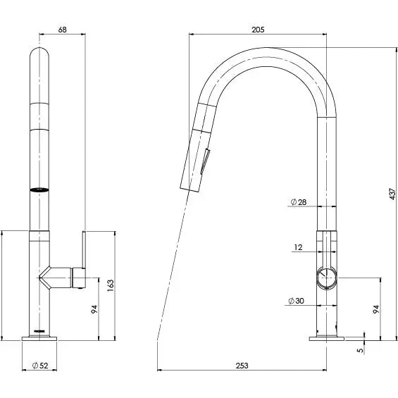Lexi MKII Pull Out Sink Mixer Phoenix
