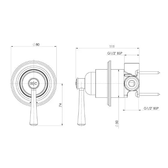 Cromford SwitchMix Shower / Wall Mixer Phoenix