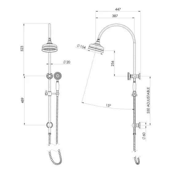 Cromford Twin Shower Phoenix