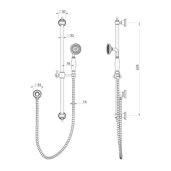 Cromford Rail Shower Phoenix
